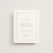 "Framed Monogram" - Reception Cards in Silk by Kelly Schmidt - Front