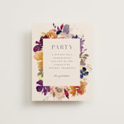 "Bouquet" - Reception Cards in Cream by Lori Wemple - Front