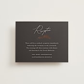 "Bliss" - Reception Cards in Cocoa by Leah Bisch - Front