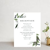"Soft Greenery" - Reception Cards in Twilight by Susan Moyal - Front