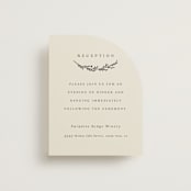 "Branched" - Reception Cards in Almond by Brianne Larsen - Front