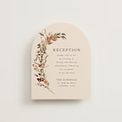 "Monogrammed Floral" - Reception Cards in Harvest by Susan Moyal - Front