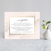 "Solaris" - Reception Cards in Blush by Kristie Kern - Front