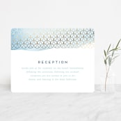 "Sea Crest" - Reception Cards in Turquoise by Kaydi Bishop - Front
