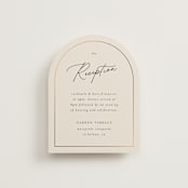 "Encircled Love" - Reception Cards in Taupe by Kelly Schmidt - Front
