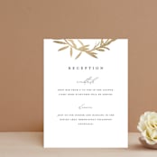 "laurel monogram" - Reception Cards in Cotton by Stacey Meacham - Front