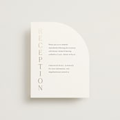 "Initialed" - Reception Cards in Chantilly by Jessica Williams - Front