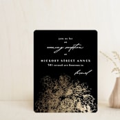 "fairytale dust" - Reception Cards in Midnight by Phrosné Barwood - Front