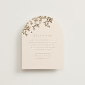 "Everly" - Reception Cards in Latte by Kristie Kern - Front