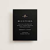 "Petite Sprig" - Reception Cards in Black Dahlia by Olivia Raufman - Front