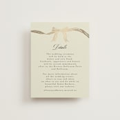 "All Tied Up" - Reception Cards in Champagne by Chris Griffith - Front
