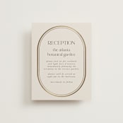 "oval" - Reception Cards in Sandstone by Lori Wemple - Front