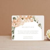 "Bloom" - Reception Cards in Tea by Leah Bisch - Front