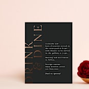 "Finley" - Reception Cards in Graphite by Kristie Kern - Front