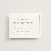 "Gilded Border" - Reception Cards in Silk by Kelly Schmidt - Front