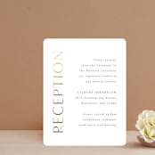 "Gilded Ampersand" - Reception Cards in Pearl by Hooray Creative - Front
