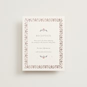 "Islamic Arch" - Reception Cards in Scarlet by Sabrin Deirani - Front