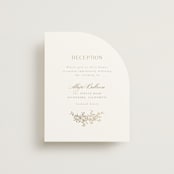 "floral crest" - Reception Cards in Champagne by Cass Loh - Front