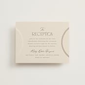 "Misha" - Reception Cards in Latte by Kristie Kern - Front