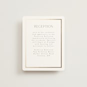 "Regal" - Reception Cards in Porcelain by Nicole Walsh - Front