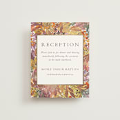 "Autumn flowers" - Reception Cards in Amber by Alexandra Dzh - Front