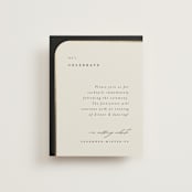 "Tuxedo" - Reception Cards in Black Tie by Carolyn Nicks - Front