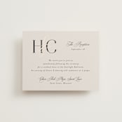"HONOR" - Reception Cards in Ivory by Melanie Kosuge - Front