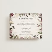 "Roses & Greenery" - Reception Cards in Aubergine by Susan Moyal - Front