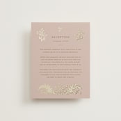 "French Train" - Reception Cards in Rose by Ani Somi - Front