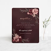"Verdigris" - Reception Cards in Rose by Susan Moyal - Front