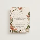 "Delicate" - Reception Cards in Terracotta by Susan Moyal - Front