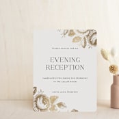 "Beloved" - Reception Cards in Mist by Design Lotus - Front