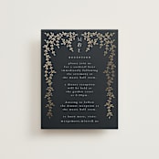 "Beautiful Chuppah" - Reception Cards in Midnight by Ana de Sousa - Front