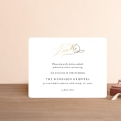 "Timeless Grace" - Reception Cards in Gold by Kimberly FitzSimons - Front