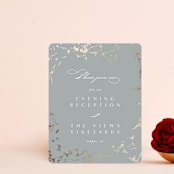 "love drops" - Reception Cards in Pale by Phrosné Barwood - Front