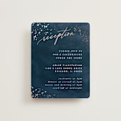 "Cosmos" - Reception Cards in Midnight by Hooray Creative - Front