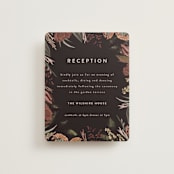 "Sunset Florals" - Reception Cards in Copper by Susan Moyal - Front