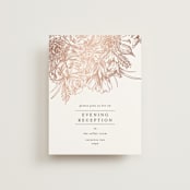 "Sketched Bouquet" - Reception Cards in Petal by Phrosné Barwood - Front