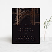 "Dazzling" - Reception Cards in Noir by Phrosné Barwood - Front