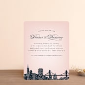 "Big City - San Francisco" - Reception Cards in Blush by Hooray Creative - Front