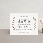"Elegant Announcement" - Reception Cards in Vanilla by Kelly Schmidt - Front