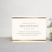 "Bold Classic" - Reception Cards in Golden by Jessica Williams - Front