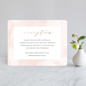 "Formal Watercolor" - Reception Cards in Bashful by Jennifer Postorino - Front