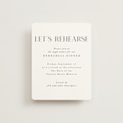 "Everly" - Rehearsal Dinner Cards in Snow by Hooray Creative - Front
