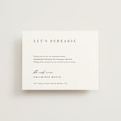 "Astoria" - Rehearsal Dinner Cards in Silk by Kelly Schmidt - Front