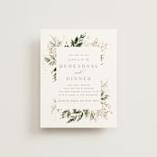 "Grace" - Rehearsal Dinner Cards in Porcelain by Leah Bisch - Front