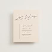 "Modern Aligned" - Rehearsal Dinner Cards in Creampuff by Carolyn MacLaren - Front
