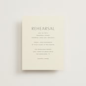 "Glide" - Rehearsal Dinner Cards in Porcelain by Jennifer Postorino - Front