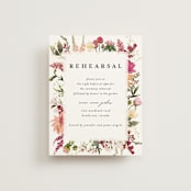 "Lush" - Rehearsal Dinner Cards in Magenta by Susan Moyal - Front
