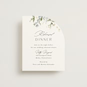 "Fleur" - Rehearsal Dinner Cards in Lily by Everett Paper Goods - Front